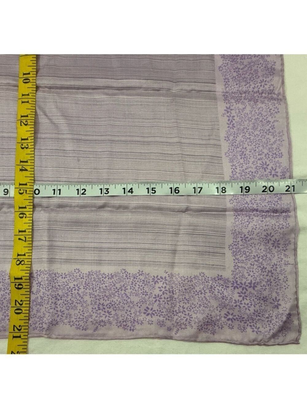 Anne Klein x Saks Fifth Avenue Purple Floral Border Scarf - Picture 5 of 8